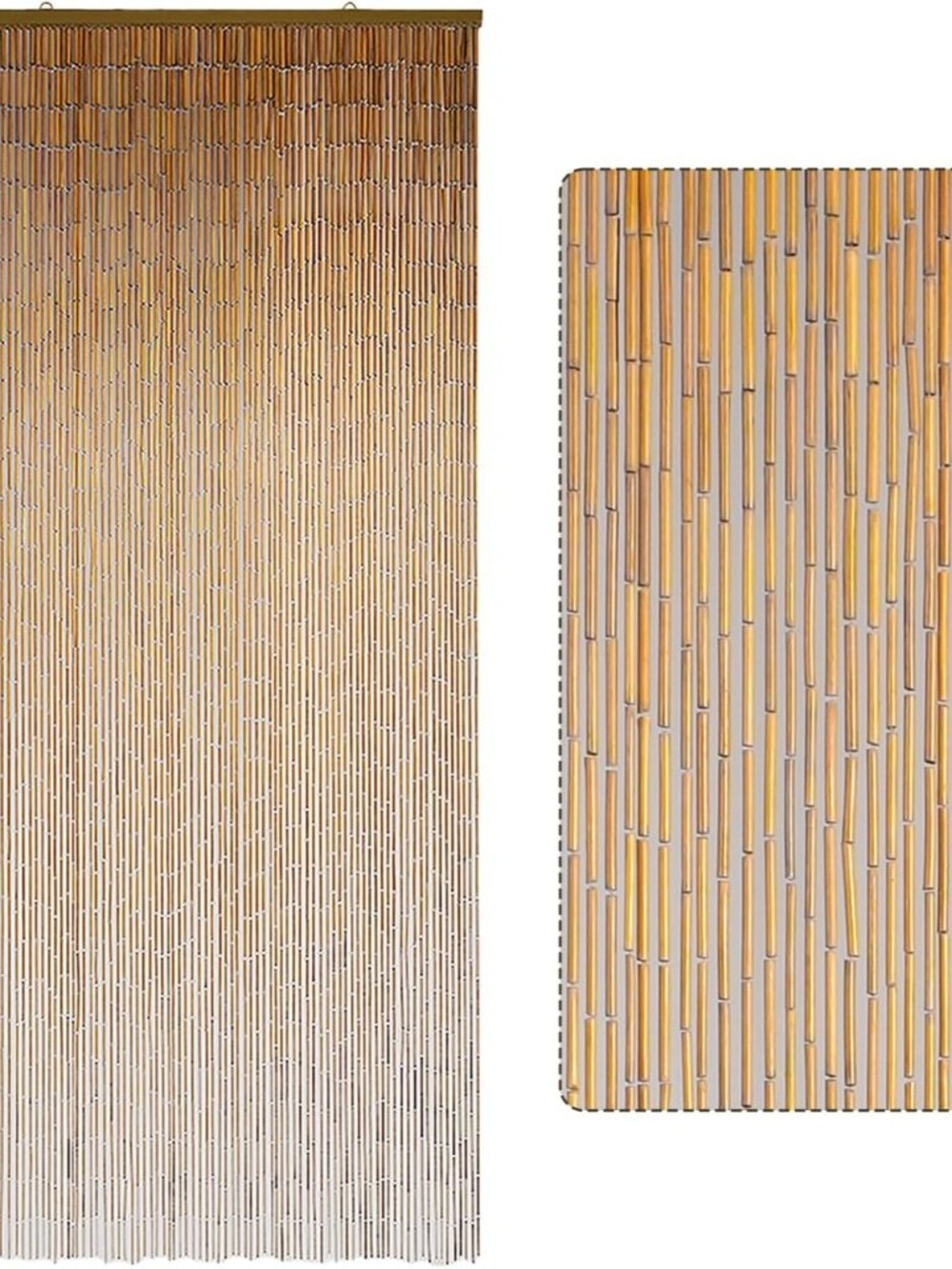 Minimalist Natural Wooden Beaded Curtain - Durable Wood Beads for Doorways & Hom